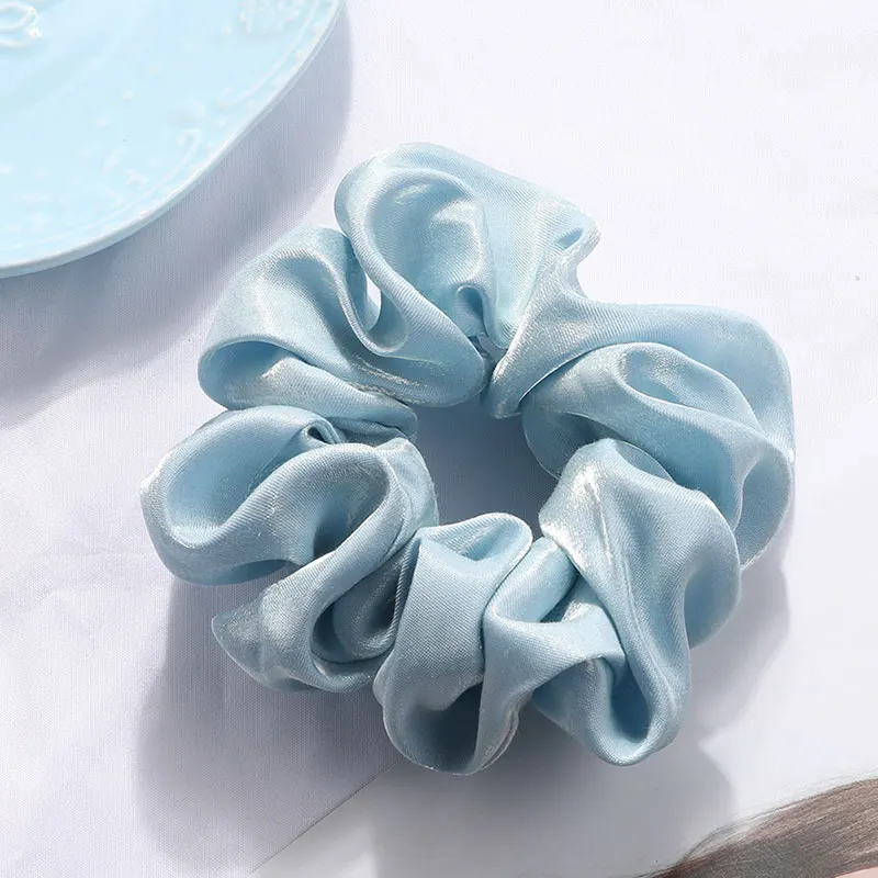 Новые шелковые атласные резинки эластичная лента для волос яркие цвета