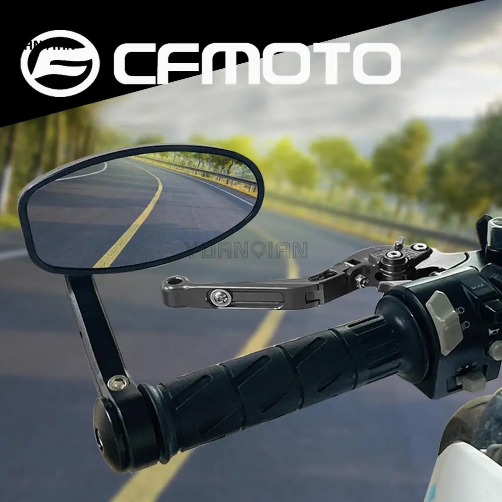 

Motorcycle Retro Modified Handlebar Mirror Full Angle Folding Handlebar Rearview Mirror For CFMOTO 150 250 400 650 NK/SR/GT/MT