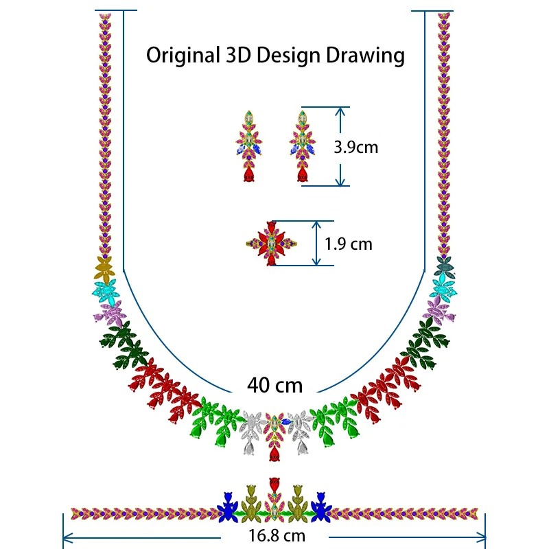 

Wedding Jewelry Sets 4PCS Cubic Zirconia Micro Pave Necklace Earrings Ring For Bridal High Quality Accessories For Women
