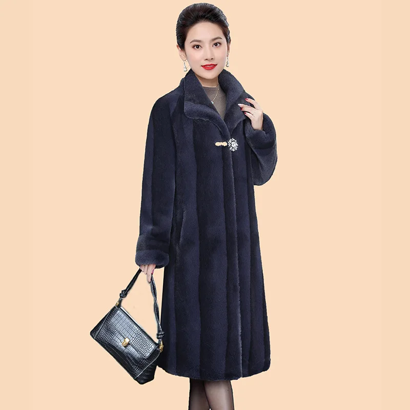 Women real mink coats female mink fur coat genuine long fur coat ladies winter clothes oversize 6xl 5xl 7xl natura fur coats