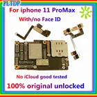 Материнская плата с полными ЧИПАМИ 100% для iPhone 11 PRO MAX сбез распознавания лица, оригинальная разблокировка 64 Гб128 ГБ256, логическая плата с поддержкой Updat
