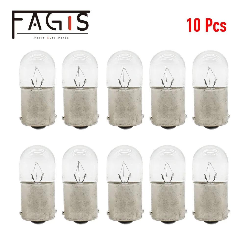 Fagis 10 Pcs Original R5W R10W 12V 24V 5W 10W T16 Car Signal Bulb Standard Auto Truck Interior Light License Plate Halogen Lamps