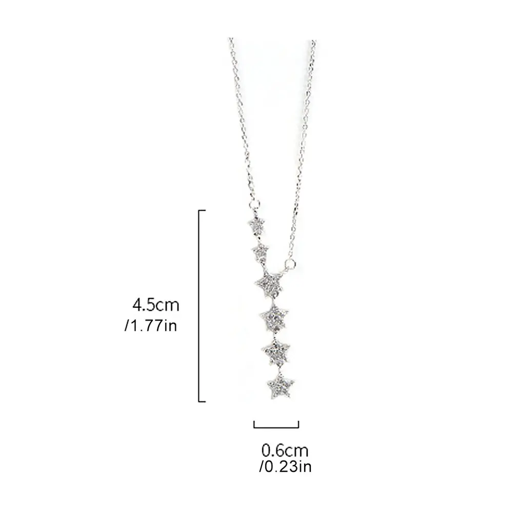 Модное ожерелье с пятиконечной звездой 925 y образная цепочка для ключицы Женская