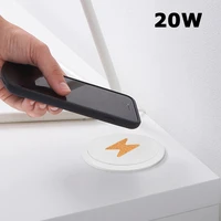20w embedded qi wireless charger for samsung s10 s9 s20 iphone 11pro xs max 11 xr furniture office table desk fast charging pad