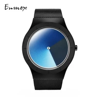 mens gift enmex special design wristwatch creative stainless steel vortex fashion gradient color young peoples quartz watches