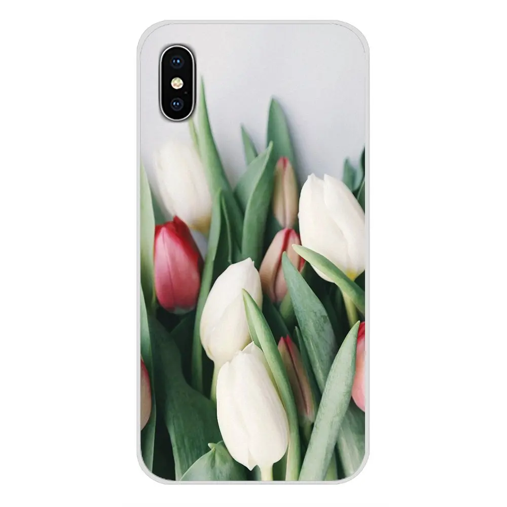 Для Apple iPhone X XR XS 11Pro MAX 4S 5S 5C SE 6S 7 8 Plus ipod touch 5 6 TPU чехол красный синий весенние цветные