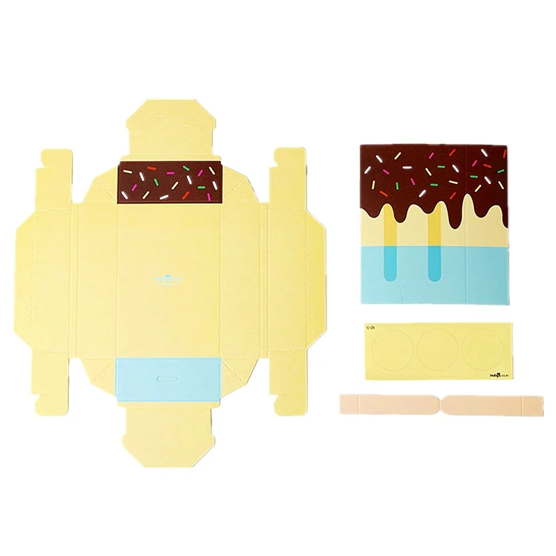 Подарочная коробка для конфет мороженого 50 шт. сделай сам складная бумажная