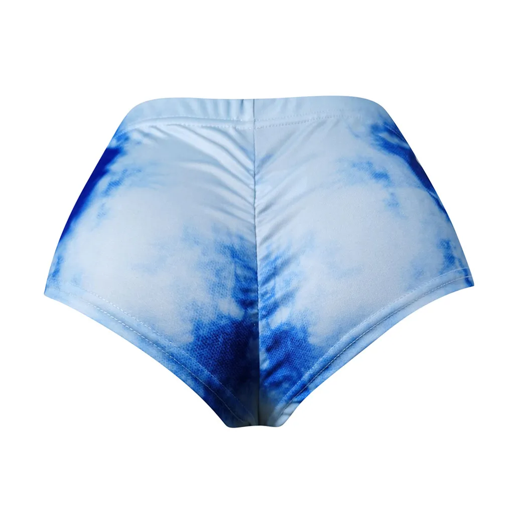 

New Products Women High Waist Fitness Biker Shorts Summer Jogging Beach Athletic Casual Skinny Soft Stretchy Tie-dye Shorts