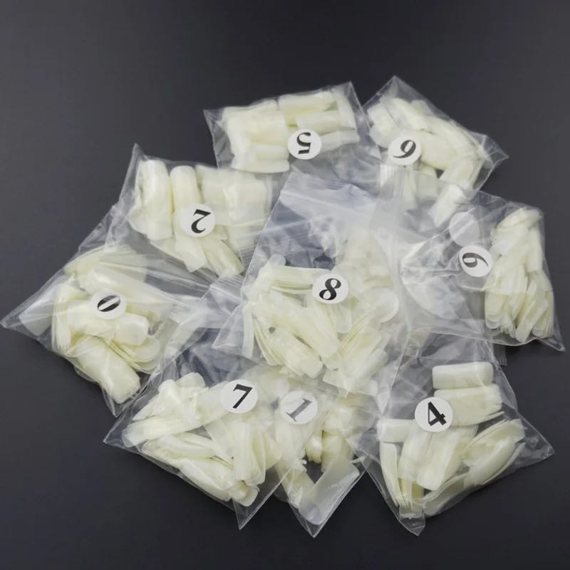 500 шт./пакет искусственный кончик ногтя натуральный цвет полное покрытие