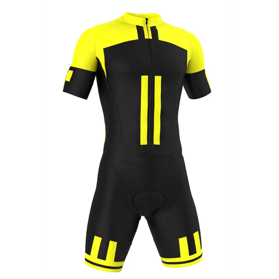 Мужской костюм для триатлона спортивный все в одном велосипедный Трикотажный