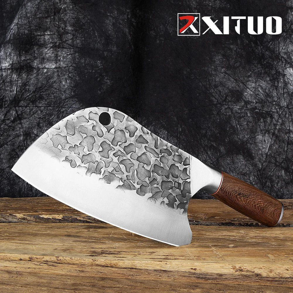 

XITUO Butcher Boning Knife High Carbon Steel Kitchen Cooking Knife Professional Chef's Knife Color Wood Handle Meat Cleaver Tool