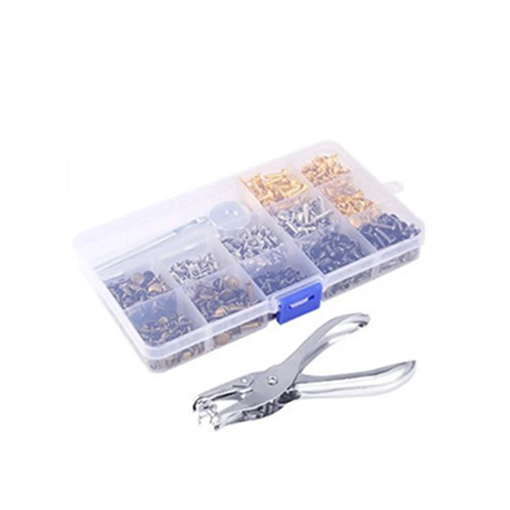 2020 360 шт заклепок + набор инструментов для установки зеленая бронза серебро