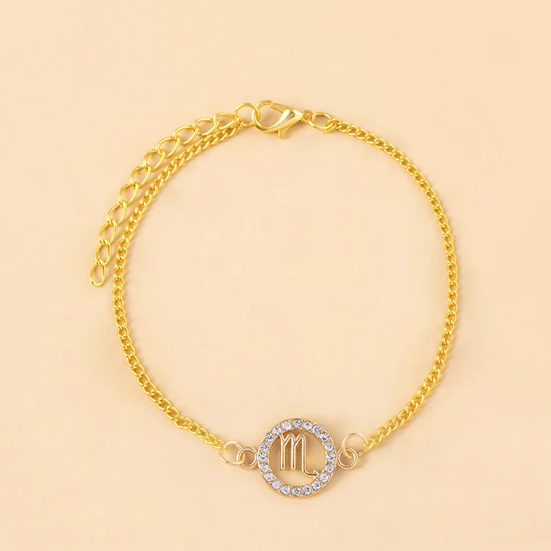 Браслеты цепочки с 12 созвездиями зодиака классические подарок на день