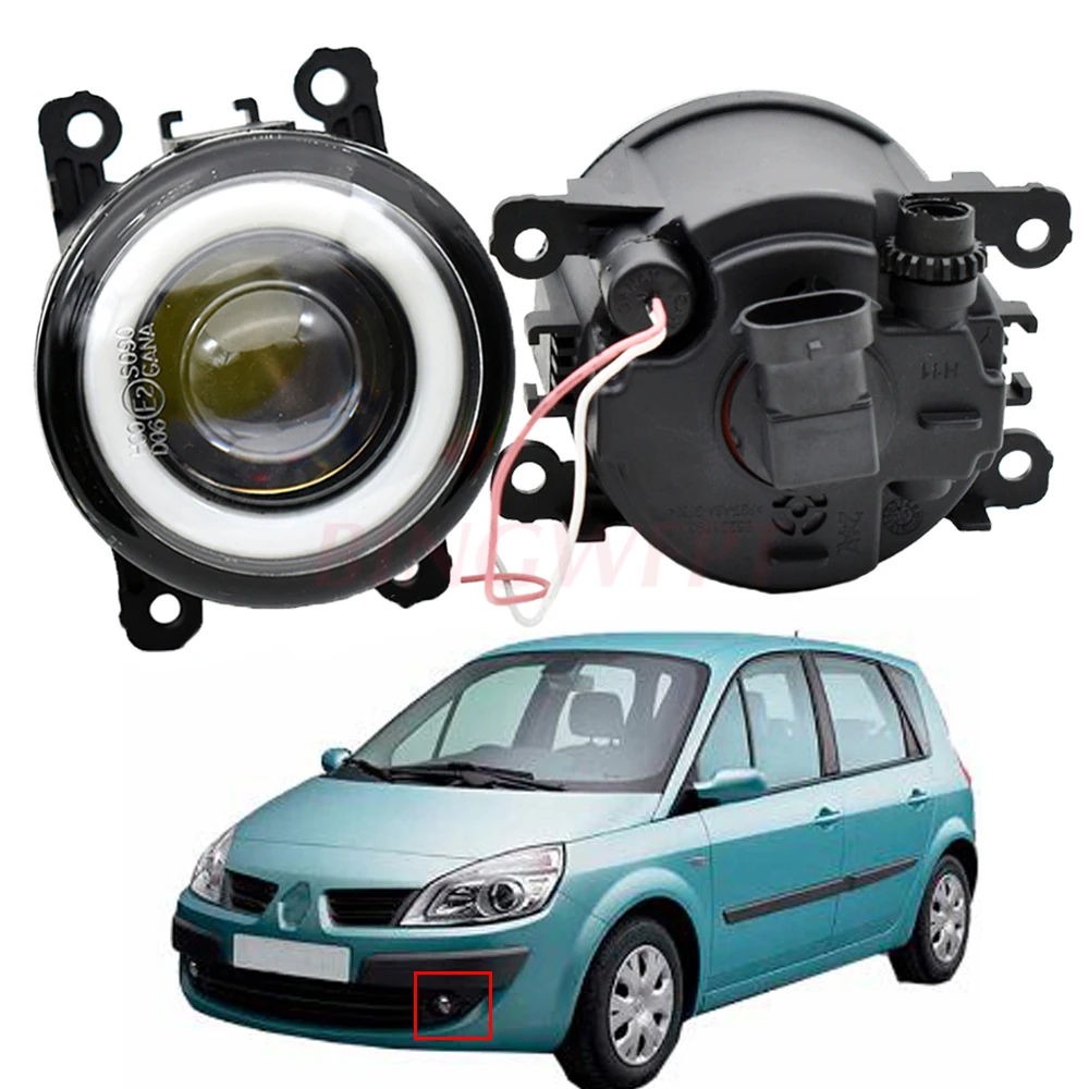 2 шт. 3000LM светодиодный туман светильник Ангел глаз DRL Дневной 12V для Renault Scenic II JM0 JM1