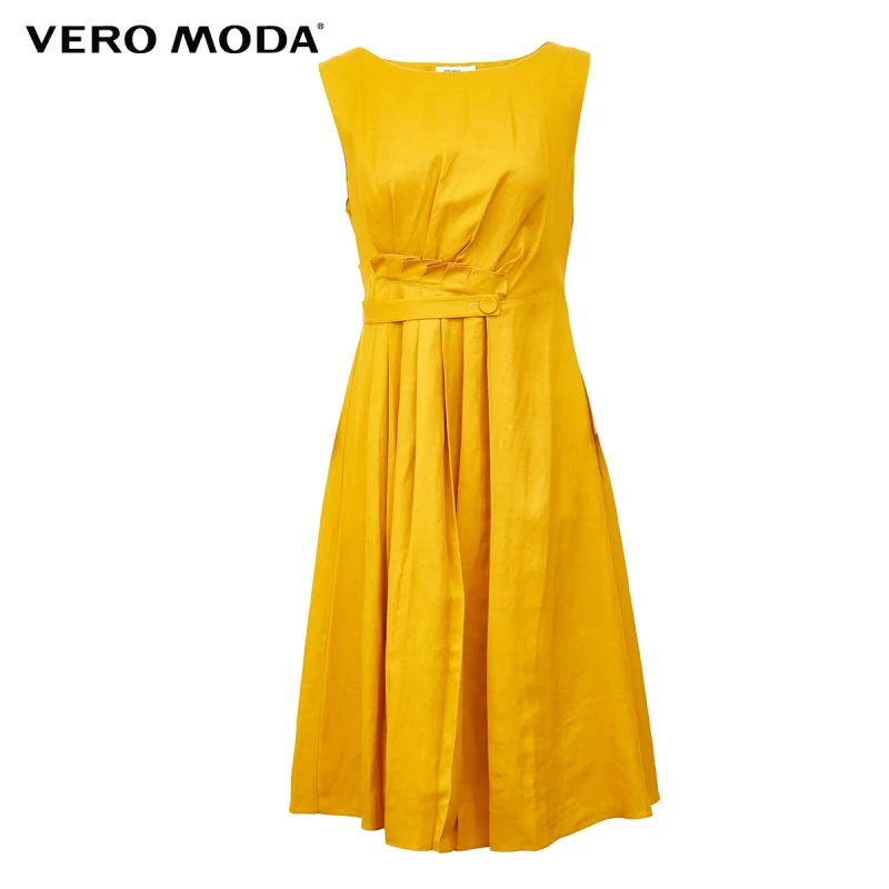 

Vero Moda Women Vintage Pleated Hem Sleeveless Dress | 32027A529