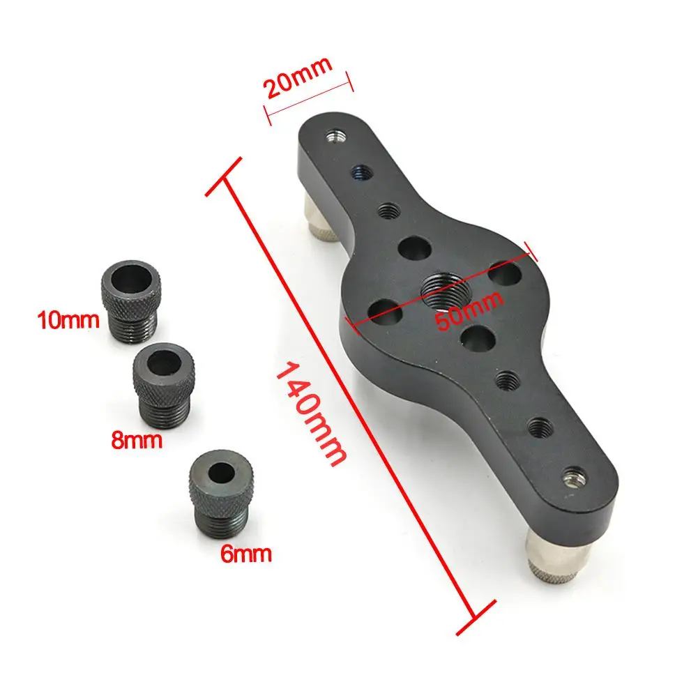 Dowel Drill Guide 5.51inch Aluminum Alloy 3 Holes Woodworking Bit Jig Positioner Locator Craft Hand Tool | Инструменты