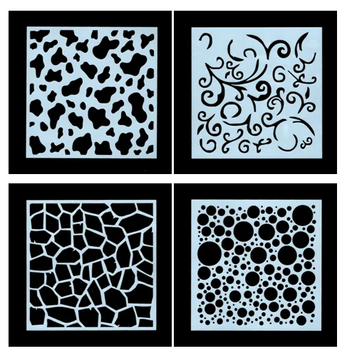 

4pcs giraffe print Layering Stencils for Diy scrapbook/photo album Decorative Embossing coloring,painting stencil,home decor
