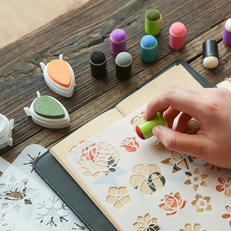 Random 10pcs Sponge Finger Daubers Foam Painting Craft Set Drawing Coloring Handicraft | Канцтовары для офиса и дома