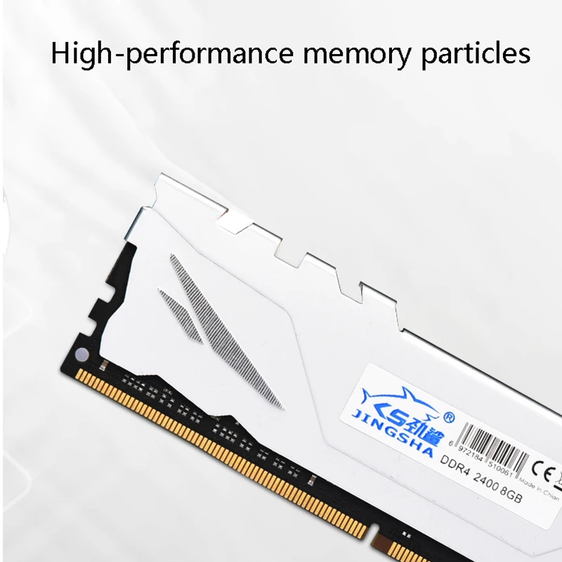 

JINGSHA 8G DDR4 RAM 2400MHz 1.2V 288-Pin Dual-Channel Gaming Memory Module, Desktop Memory Module with Cooling Vest