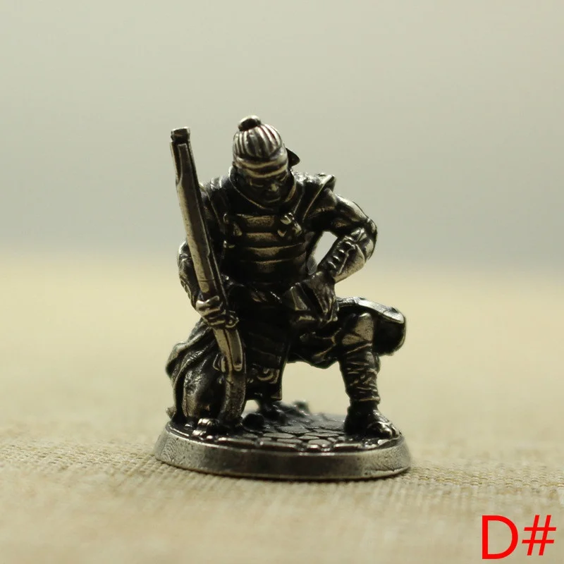 Чистая медь Японская Игрушка Shogunate Samurai древний солдат мускутир модель