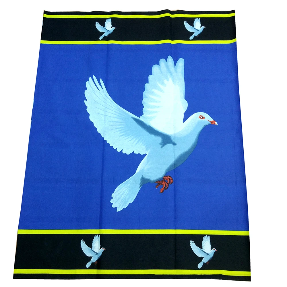 Модный красивый синий белый Принт голубя в африканском стиле Анкара высокое