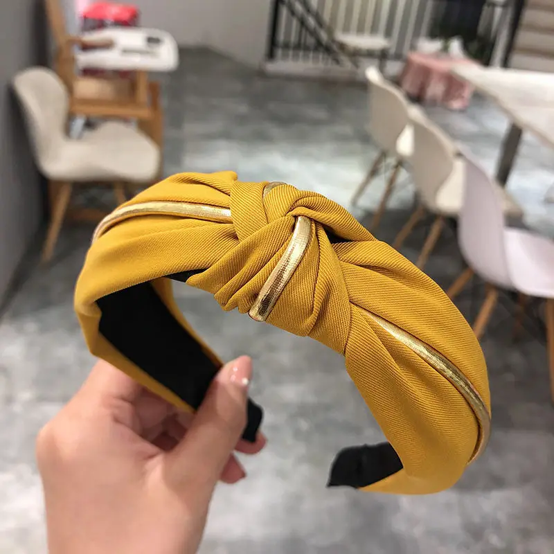 Женский обруч для волос топ бантик тюрбан эластичная повязка на голову