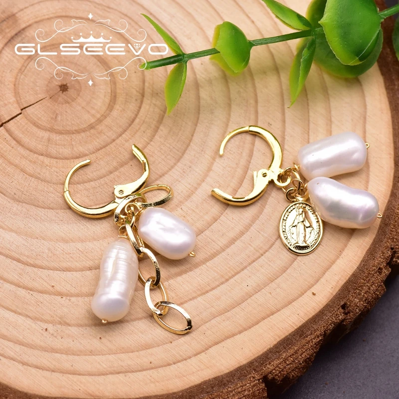 GLSEEVO дизайнерские натуральная пресноводная жемчужина белый барочный жемчуг с