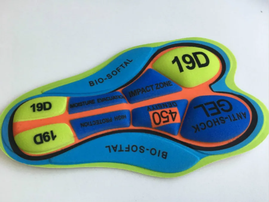 Гелевые велосипедные шорты подушка 3D 5D 9D 12D 19D мягкие дышащие велосипедные шорты колодки велосипедная Одежда Подушка для езды