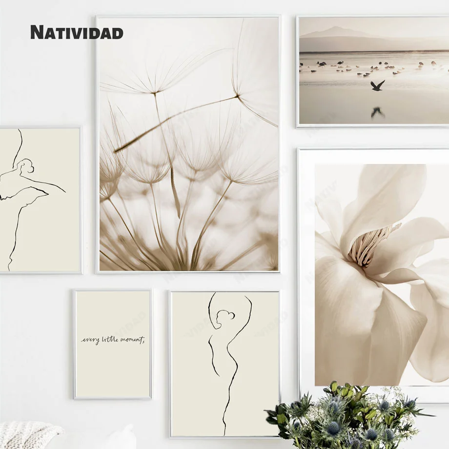 Скандинавский светильник лый цвет бежевый белый пейзаж холст современная модная