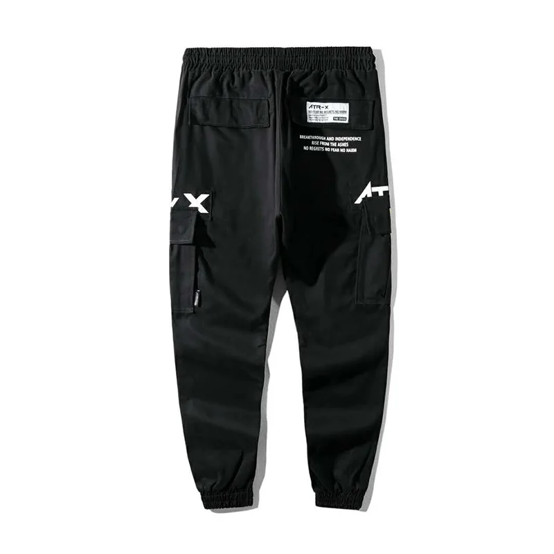 Брюки-карго CROXX Techwear мужские уличная одежда Джоггеры в стиле хип-хоп панк черные