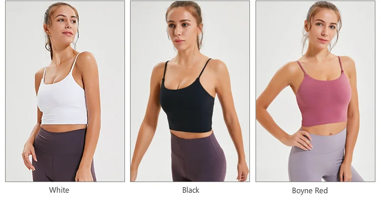Imlario Классическая майка для занятий йогой Bralet, мягкая, облегающая, Спортзал Бодибилдинг, укороченный топ, пуш-ап, нейлон, однотонные тренировочные утягивающие майки