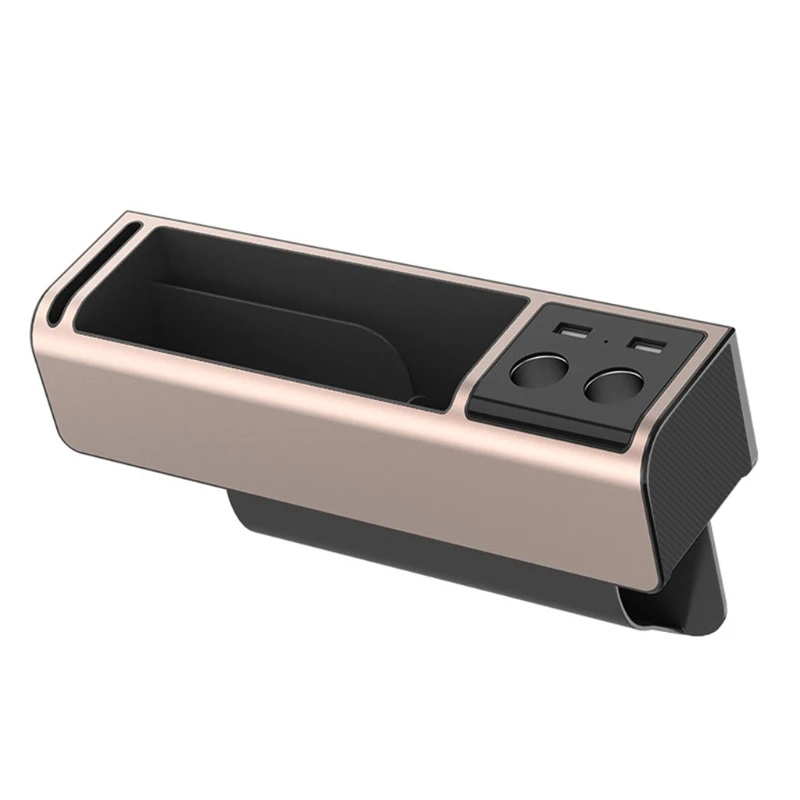 3 In 1 Premium Car Seat Gap Organizer Storage Box With Dual Usb Charging