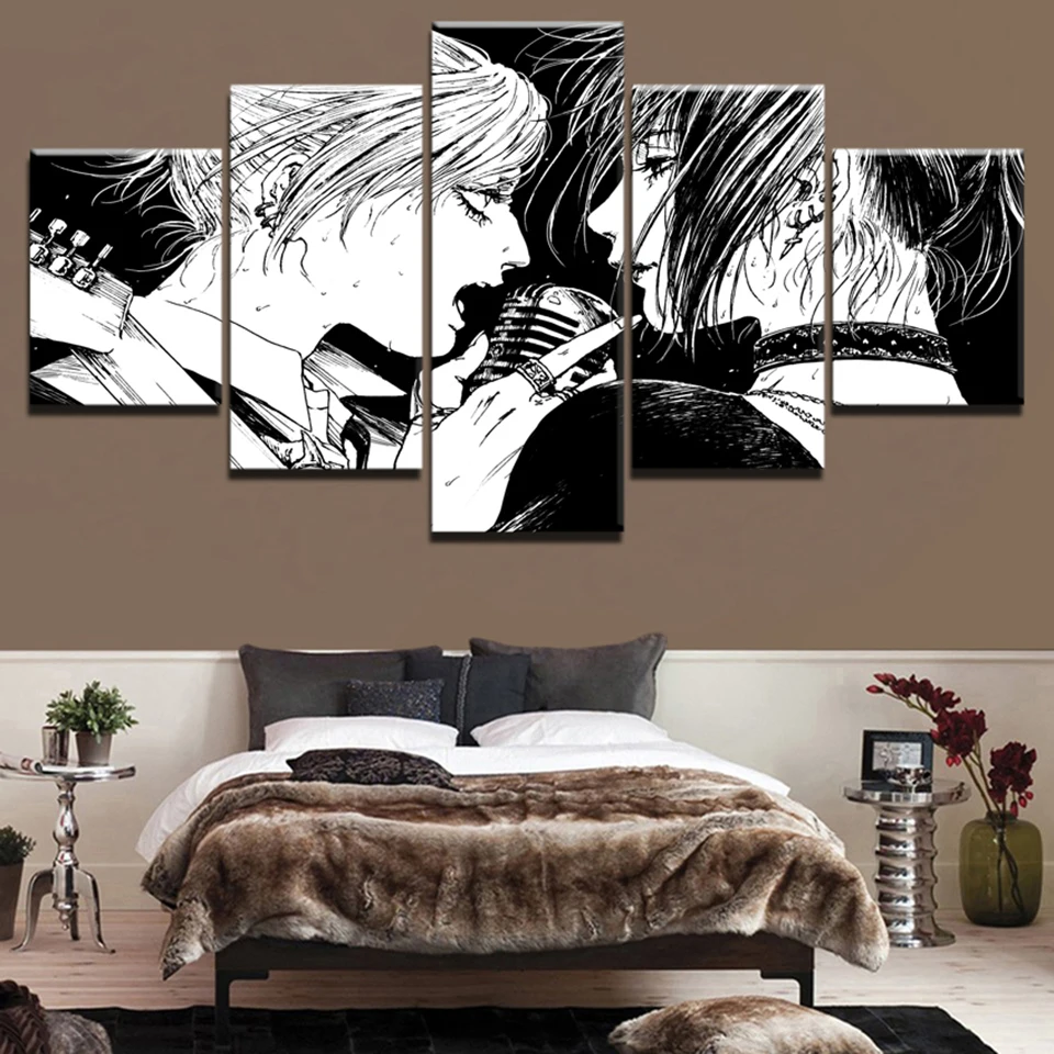 

Picture Home Decoration Modular 5 Pieces Attack Titan Canvas Paintings Modern Printing Poster Wall Arts Living Room Framework