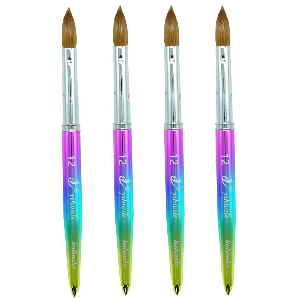 Eval Rainbow 100% соломенная щетка для волос металлическая ручка акриловая ногтей УФ