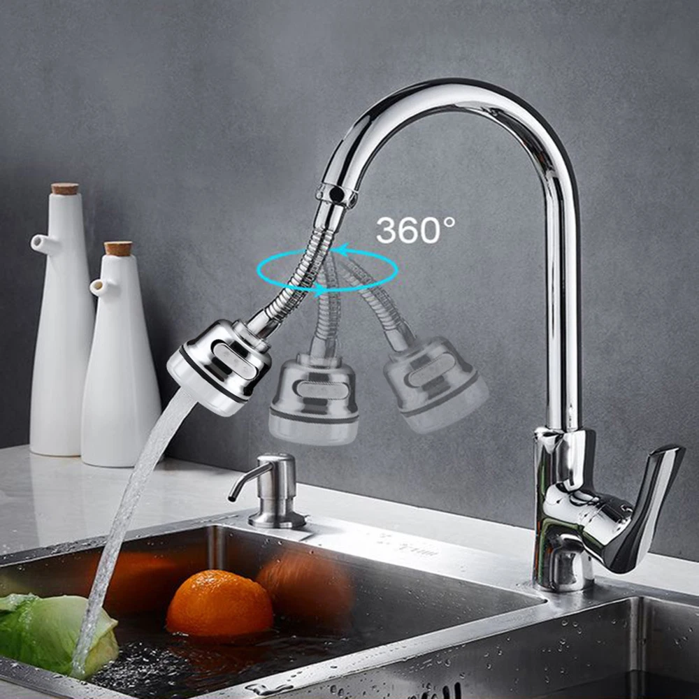 Смеситель для кухни поворотный на 360 градусов 3 уровня регулировки | Дом и сад