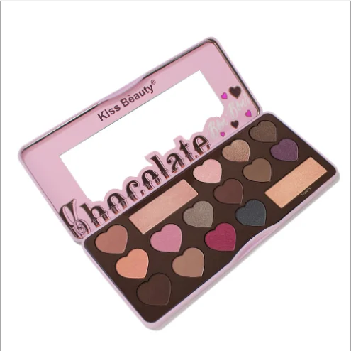 KISS BEAUTY 16 цветов Шоколадные в форме сердца тени для век platte |