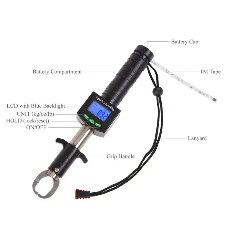 Цифровой захвата рыбы 25 кг/55Lb Портативный электронный Управление губы снасти