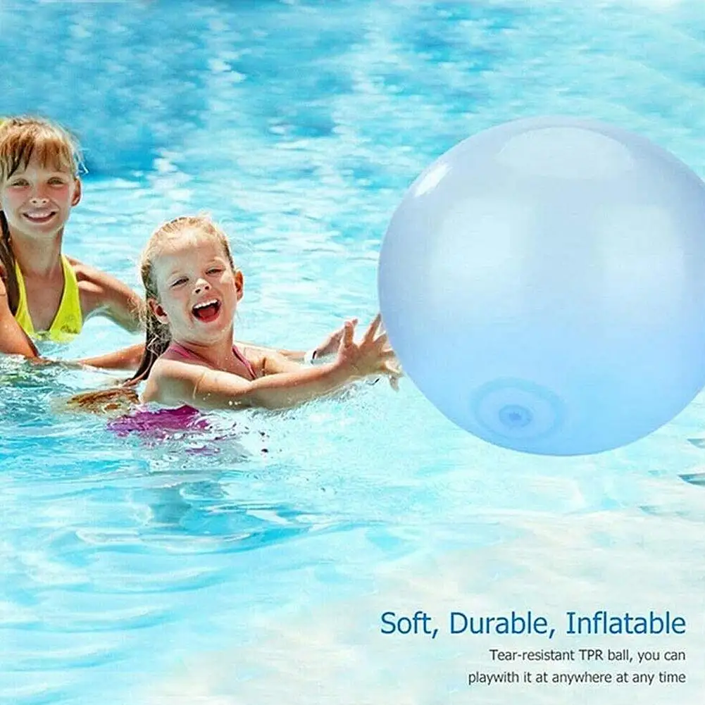 

Hot 4pcs Durable Bubble Ball Inflatable Fun Ball Amazing Tear-Resistant Super Bubble Ball Inflatable Outdoor Balls