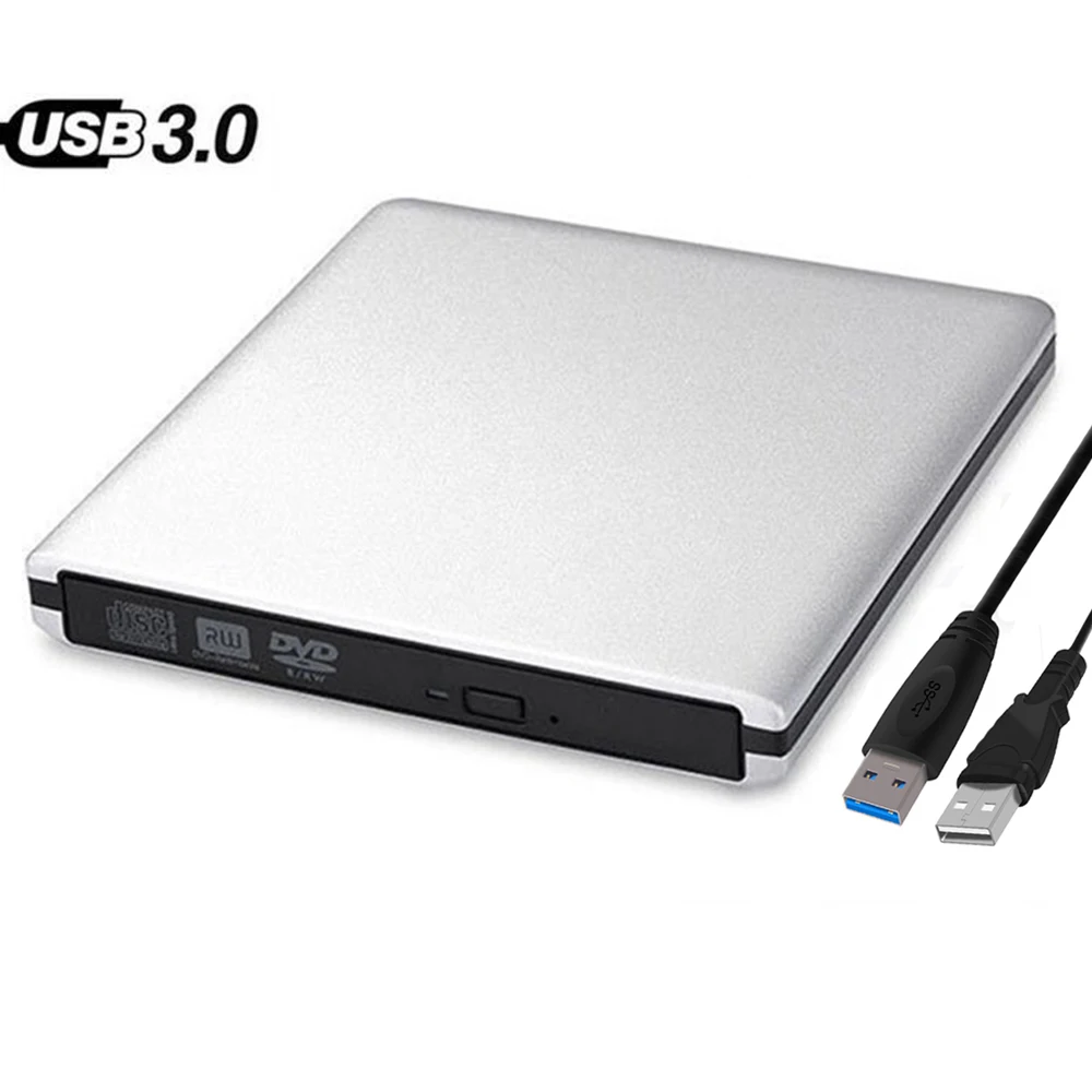

Внешний DVD-привод USB 3,0, RW, записывающее устройство, CD-ROM проигрыватель для Apple Macbook, iMAC, ноутбуков, ПК, Windows 10/8/7
