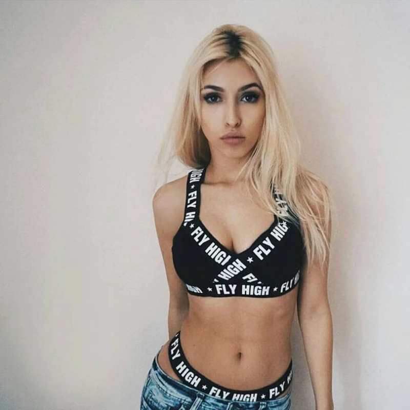 Летний сексуальный модный однотонный комплект нижнего белья с надписью женское