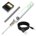Электрический паяльник с регулируемой температурой, USB, 5 В, 8 Вт, с зарядкой, сварочный нагреватель, оловянный провод, инструмент для перебоя с 3 наконечниками