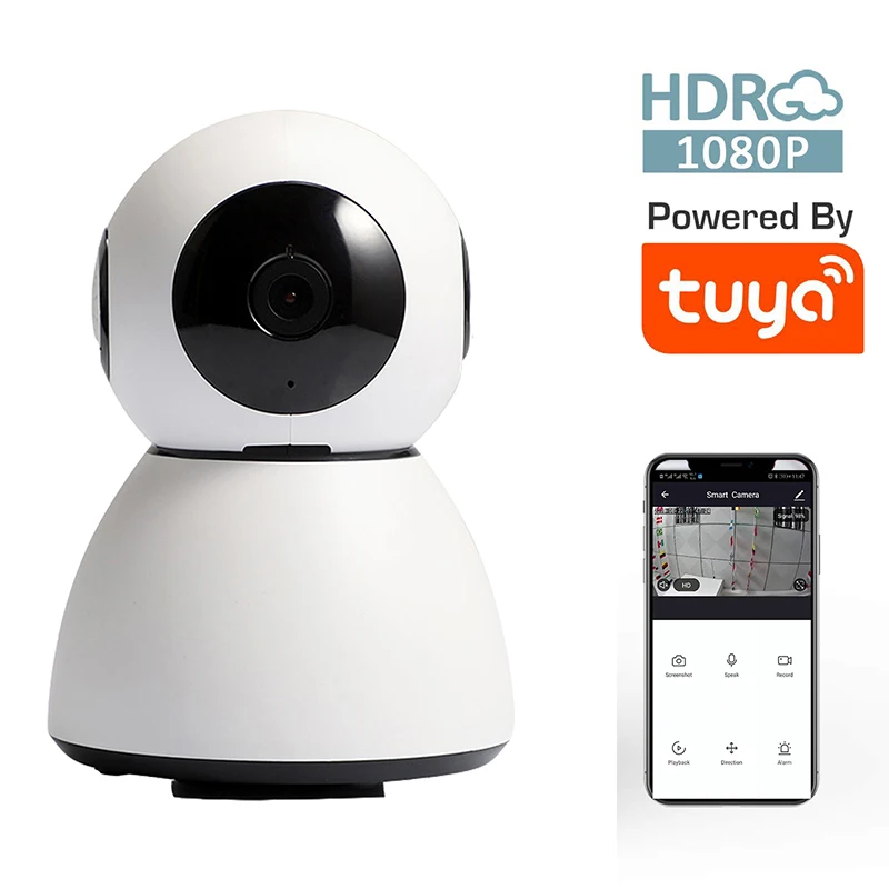 Alexa Google Chromecast домашнее Голосовое управление TuyaSmart умная жизнь 1080P PTZ wifi IP камера безопасности