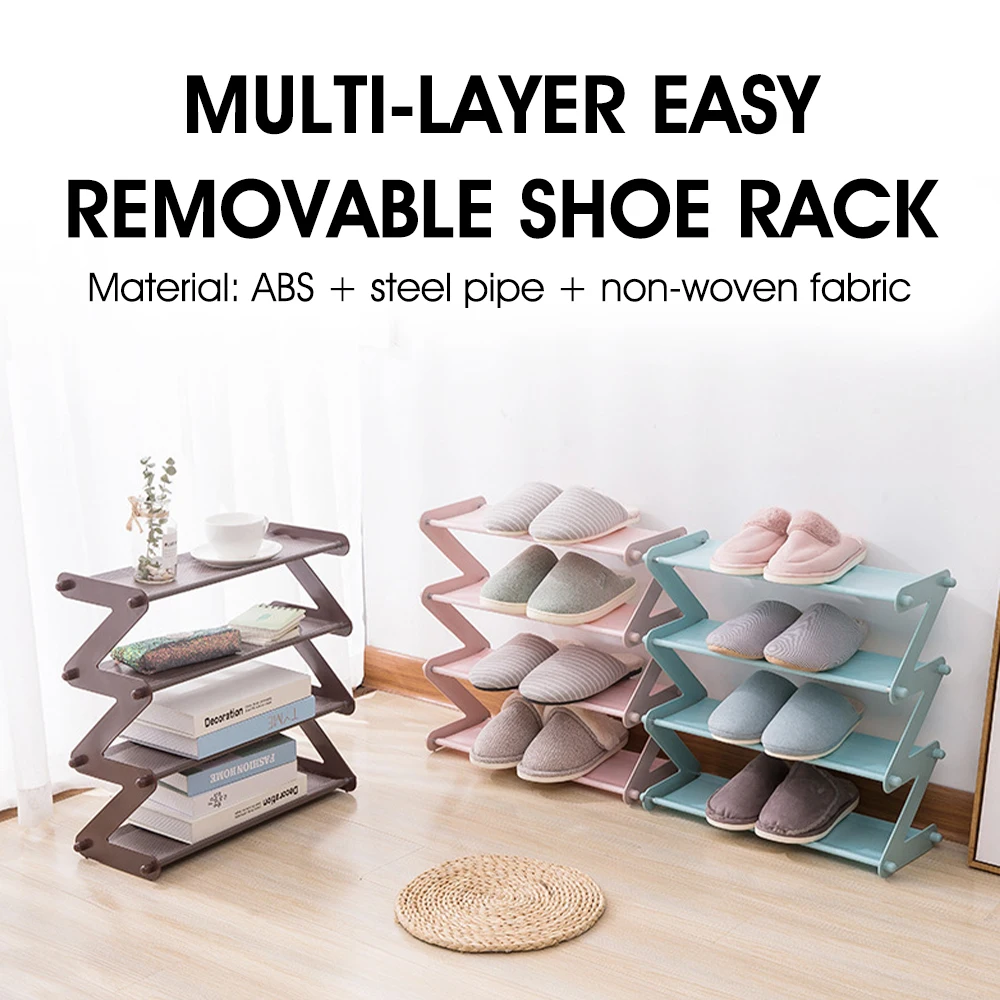 

Non-woven shoe storage rack, hall closet, adjustable storage rack, removable storage rack shoe door, DIY, easy to install