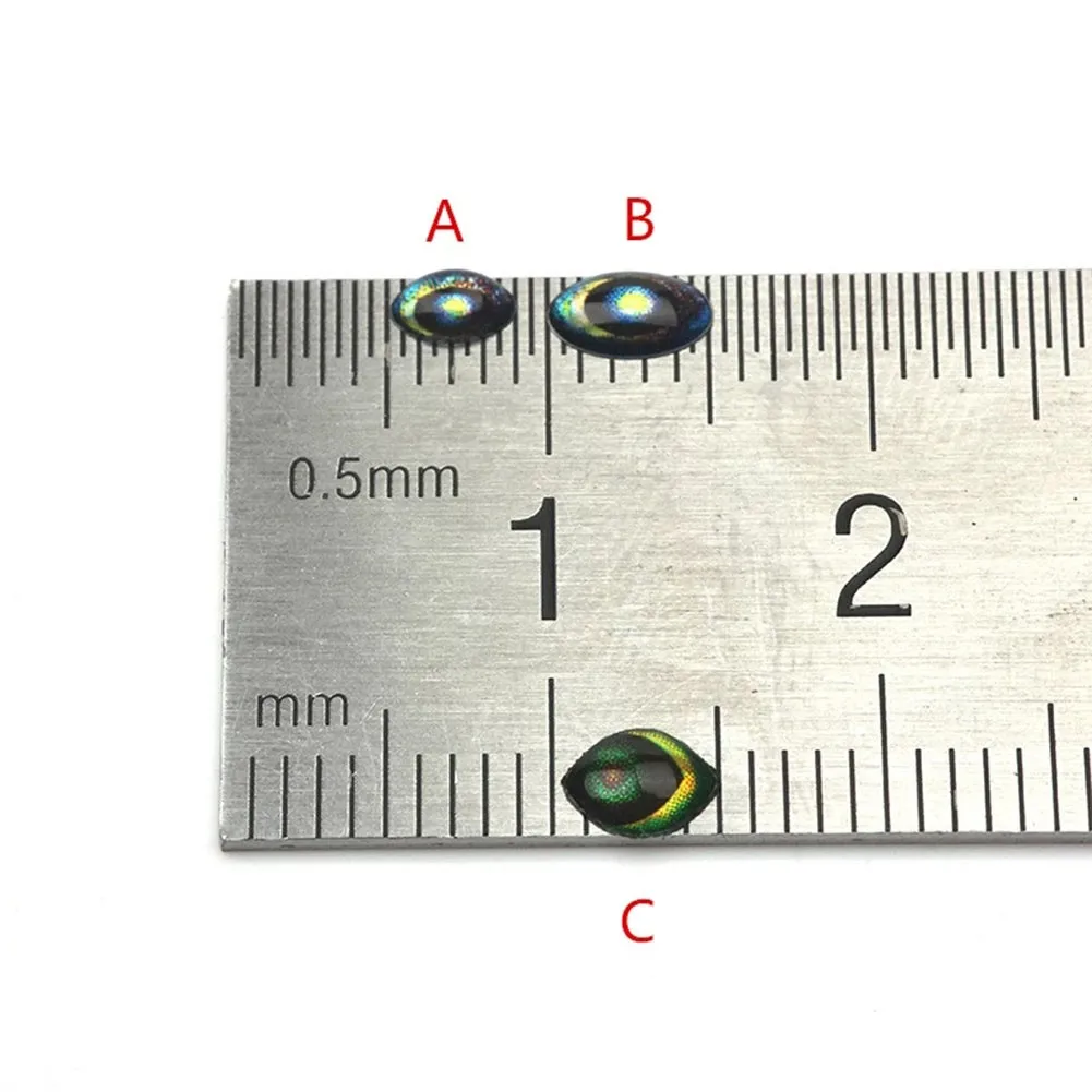 

297-234pcs Oval 4D Alien Fishing Lure Artificial Fish Eyes Fly Fishing Holographic Iscas Pesca Fishing Simulation DIY Eye Tackle