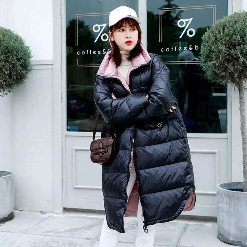 Зимнее пальто для женщин новинка 2019 модная куртка на белом утином пуху женское