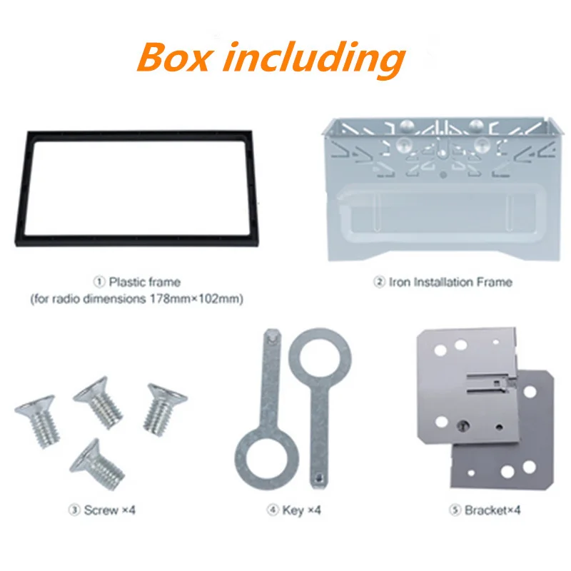 2Din Fittings Kit Radio Head Unit Installation Frame General 2Din Fittings Kit Automotive Radio Player Box