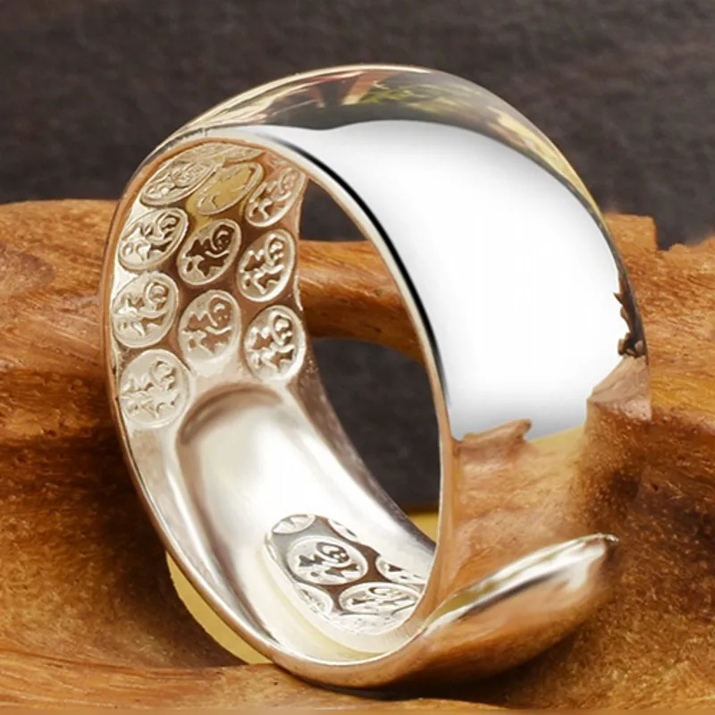 Thumb rings Wang Chunyin ring 990 smooth index alive Men exaggerated large fat silver personality | Украшения и аксессуары