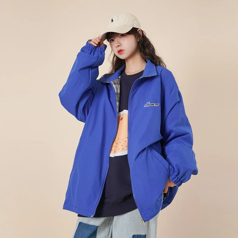 Женская клетчатая куртка в стиле Харадзюку Повседневная Уличная шахматную