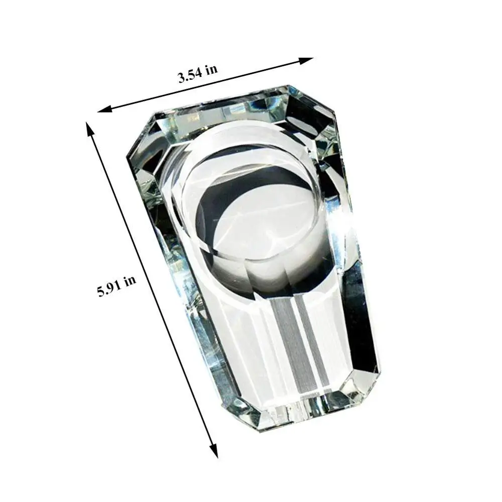 Прямоугольная кристаллическая пепельница из прозрачного материала K9 модный