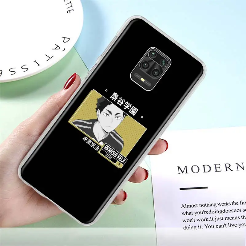 

Phone Case for Xiaomi Redmi Note 10 9S 9T 9 8 Pro 8T 7 7A 9A 9C K30 K40 Haikyuu Hinata Attacks Anime Bumper Cover Coque Fundas